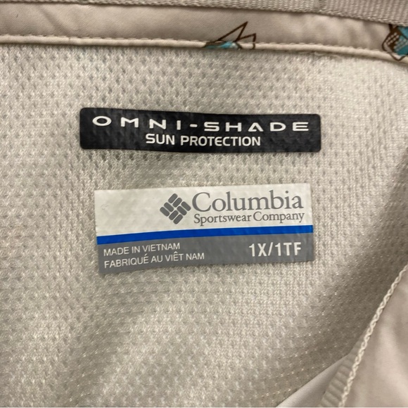 Columbia button up shirt Lawn chair camping shirt omni shade sun protection - Picture 5 of 7